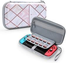 Mumba Pink Marble For Nintendo Switch CarryingCase Girl Flexible Travel Bag Case