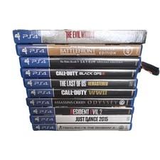 Sony PS4 Game Lot (10): Star Wars, Skyrim, COD, Resident Evil w/ Cases