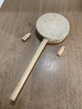 Vintage Made In Kenya RJL Monkey Drum Spinning Double Sided  Percussion Rattle