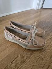 Sperry Top Sider Women’s Sz 7.5 Angelfish Boat Shoe Linen/Oat 9102047