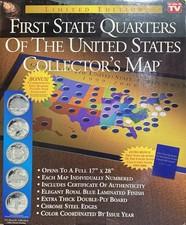 First State Quarters Of The United States Collectors Map 1999-2008 With COA