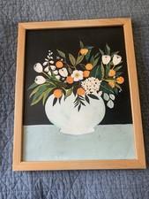 Framed Floral Print 16x12 Inches 