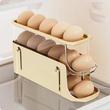 Egg Holder Dispenser Fridge Door Organizer Space Saving Storage Container