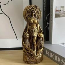 Freya Goddess Statue Norse Mythology Resin Figurine Viking Decor 8.46”