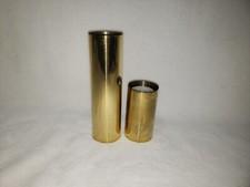 Mid Century Brass Cylinder Candle Holders Votive or Tealight