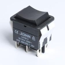 JDNN LA158-2 250V 10A Electric Switch Waterproof Momentary Rocker Switch VER