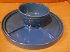 NIB Longaberger Pottery Woven Traditions Multi Serving Kit Cornflower 4-in-1