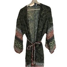 Dress Forum Los Angeles Size SMALL Floral Maxi Dress Long Sleeve Tie Waist