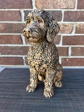 Golden Doodle Statue 3d Printed Hand Painted Weighted Decor