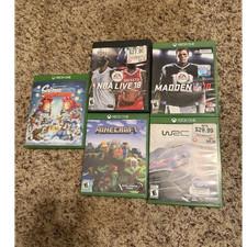 Xbox One EA Sports Game Lot w/ Cases: NBA Live 18, Madden NFL 18, Minecraft, WRC