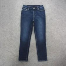 Martha Stewart Signature Jeans Womens 6 Dark Wash Skinny Stretch Denim Pants