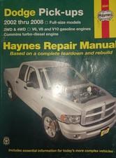 Dodge Pick-up 02 thru 08 Haynes Repair Manual