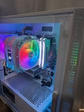 White Gaming PC Set Ryzen 7 5700X RTX 3050 32GB 1TB SSD