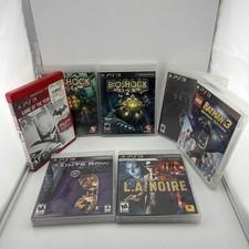 Sony PlayStation3  Ps3 Bundle Lot (7) Games Bioshock Skyrim Batman Etc Tested