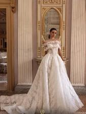 Charming Lace Wedding Dress Formal Applique Bridal Gown Graceful