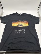 Halo Reach 2010 Video Game Promo Men's L Black Shirt Bungie Microsoft