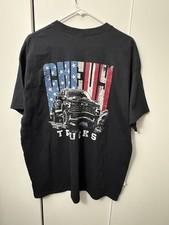 Chevrolet Chevy Trucks Silverado Print T Men's Black American Flag Short Sl…