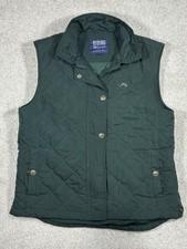 Riding Sport Equestrian Wear Vest Womens L Quilted Full Zip Horse Ride Green