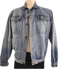 Katana by Texwood Jacket Size M Jeans Denim Distressed Rugged Trucker Holes