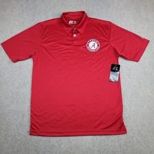 Alabama Crimson Tide Golf Polo Shirt Mens M Red Short Sleeve Russell Performance