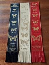 3 X Butterfly 🦋🦋🦋 Vintage Leather Bookmark Bundle VINTAGE! B138