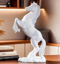 NEW 12" Beautiful White Standing Horse. Resin Figurine Statue 12x8x4