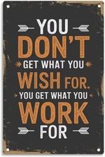 Motivational Metal Sign Aluminum 8x12 Inch Funny Inspirational Wall Decor