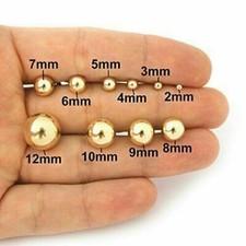 14K Gold Plated Ball Stud Earrings, Sterling Silver Ball Earrings stud, 3MM-12MM