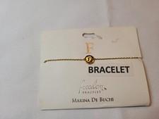 LETTER F Adjustable Freedom Bracelet Marina De Buchi Gold-tone NEW OLD STOCK