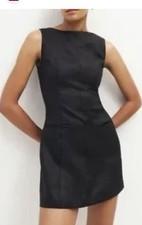 Reformation Black Linen Citron Midi Dress Women Size 2 New With Tags
