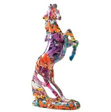 NEW 13" Vibrant Gorgeous MultiColor Standing Horse. Resin Sculpture Statue