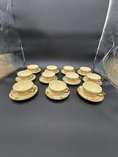 Vintage 11pc Franciscan DESERT ROSE Tea Cup (4"w x 2⅛"t) Saucer (5¾" x ⅞") Set 