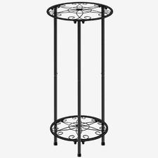 Plant Stand Indoor Outdoor, Metal Rustproof Flower Shelf 2 Tier 23.9 inch, Tall