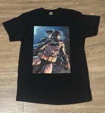 Batman Catwoman Graphic T-Shirt Mens Medium Black DC Comics Superhero Tee