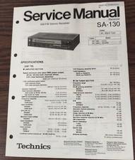 Technics SA-130 AM/FM Stereo Receiver Service Manual - Original