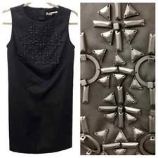 Leon Max Limited Edition Black Beaded Sleeveless Dress 0 NWT