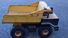 Tonka Pressed Steel Yellow Black Dump Truck Construction Vehicle Toy