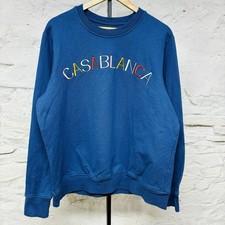 Casablanca Tennis Club Sweatshirt Crewneck Blue Colorful XL Embroidered Logo