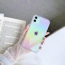 Rainbow Gradient Shockproof Clear Slim Case For iPhone 17 Pro Max/16e 2025/15/14