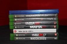 Mixed XBOX ONE Game Lot of 8, Dungeons 3,  NBA, Watchdogs, Overwatch