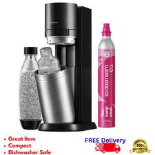 SodaStream DUO Sparkling Water Maker Bundle Black CO2 Glass & BPA Free Bottle