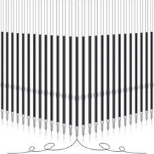 60 Pieces 0.7 mm Retractable Pen Refills Replacement Ballpoint Black