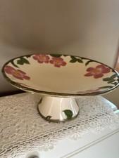 Franciscan Desert Rose Handpainted Footed Floral Earthenware Cake Stand