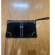 Black Women’s Wristlet Clutch Zip Top Lined Matte Finish Gold Hardware