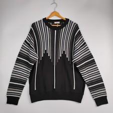Cibreo Italy Merino Wool Sweater Mens Large Vintage 90s Abstract 3D Textured L