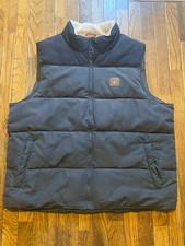 Field & Stream Puffer Vest Black XL Men's Full Zip Mid-Length with Pockets