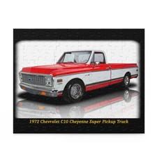 Iconic 1972 Chevy C10 Cheyenne Super Pickup Truck Temp Puzzle (120 pcs) -