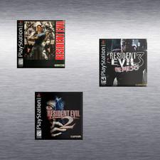 Resident Evil 1, 2, 3 Video Game Box Art *PS1* High Quality Magnet / Set