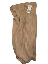 Forever 21 Women's Light Tan Pencil Skirt Stretchy Size L NWT Elastic Waistband
