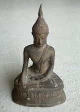 Antique Bronze Buddha Statue Figure Seated